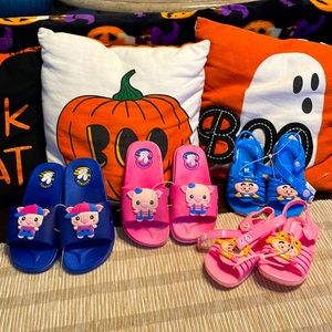 Kids sandals different sizes ranging from 1 year old to 5 years